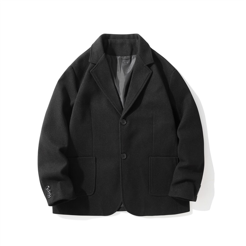 N6169/P95加棉P105冬季新开叉呢料毛呢西服男宽松外套上衣呢大衣,男装西服,电商A141