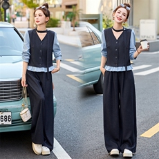 小香风拼接时尚套装女2025春季爆款小个子超好看休闲气质两件套潮，女装套装/套裙，木子恋