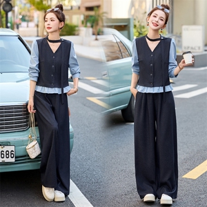 小香风拼接时尚套装女2025春季爆款小个子超好看休闲气质两件套潮，女装套装/套裙，木子恋