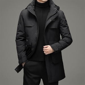 男士中年羽绒服灰鸭绒休闲保暖加厚外套爸爸装外套DFLDY1023-P300