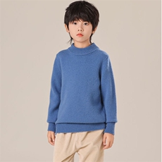 秋冬新款儿童羊绒衫35%羊绒七针半高领男女童保暖毛衣时尚百搭，童装儿童羊绒衫，群鹿羊绒