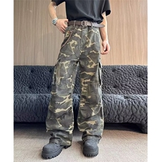 迷彩工装裤大口袋街头休闲裤男女宽松裤子潮牛仔裤网图NZK935-P65，男装牛仔裤，星座302B-2