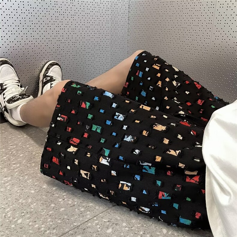 百搭简约慵懒文艺流行时尚潮流休闲裤ins原宿五分裤日系新款,男装休闲裤,星座716-3