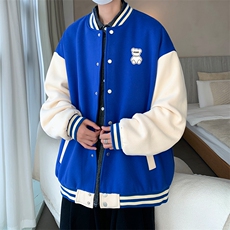 摇粒绒棒球服男大码开衫卫衣男夹克BF86292-P65，男装夹克，电商A040