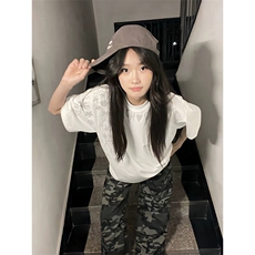 万针全刺绣工艺抖音得物高品质260克重磅纯棉双纱美式高街短袖T恤，男装T恤，电商A486-1