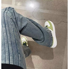 G3038-P48水洗美式复古织带条纹牛仔裤美式hiphop裤子男直筒裤潮，男装牛仔裤，星座215-1