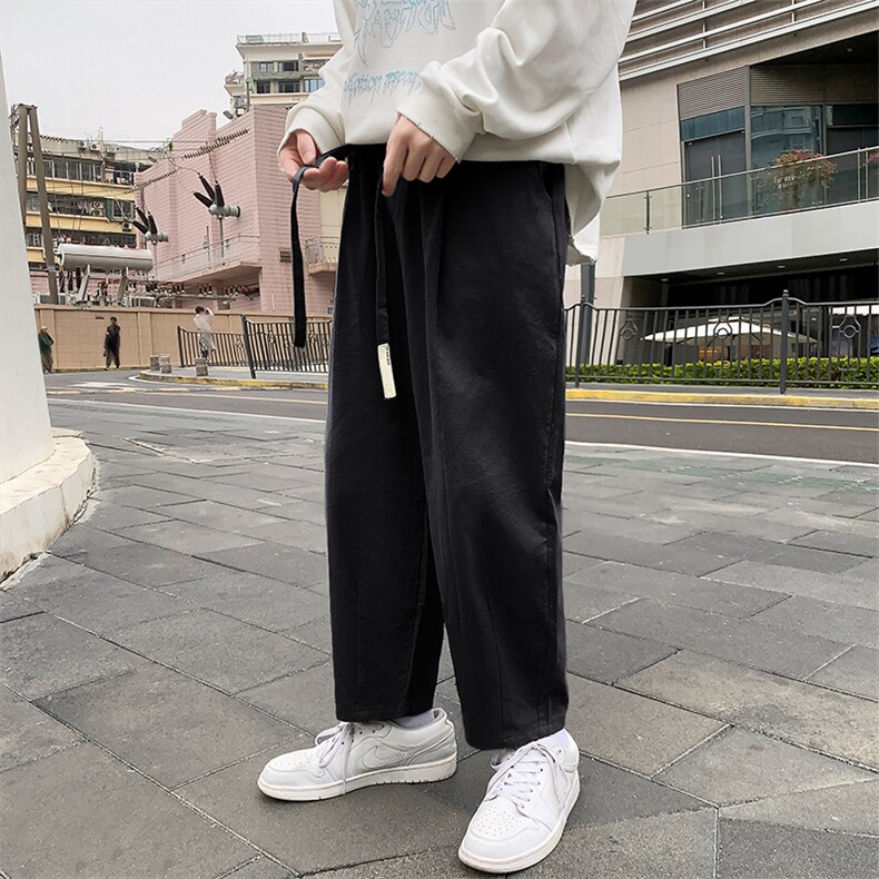 K503-P45夏季新品亚麻棉麻九分裤男士大码休闲裤时尚直筒裤控68,男装休闲裤,电商B280-1（原A049）