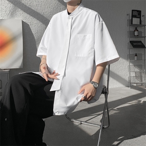 明星私服学院风条纹衬衫搭配可拆卸领带 英伦风条纹打底衬衫 P38图片