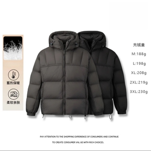 2025冬季情侣新款连帽羽绒服外套 50白鸭绒新标图片