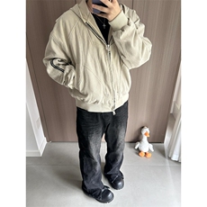 短款外套男春秋款美式复古工装连帽棒球服哈灵顿夹克JK7709，男装夹克，星座1116A（原606A-3）
