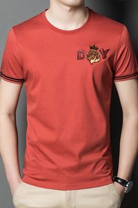 爸爸t恤短袖夏装2023新款男士中年人圆领休闲百搭老年人体恤衫图片
