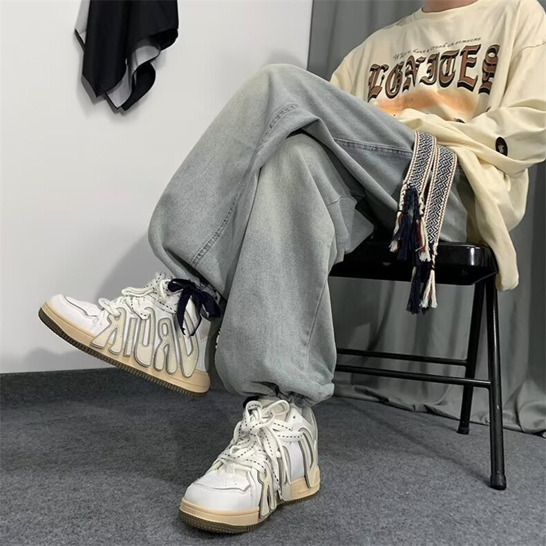 牛仔裤男秋季潮大码休闲裤子高街N1355P45,男装牛仔裤,星座1116-2