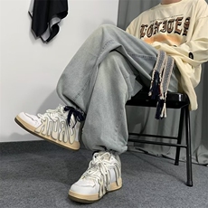牛仔裤男秋季潮大码休闲裤子高街N1355P45，男装牛仔裤，星座1116-2