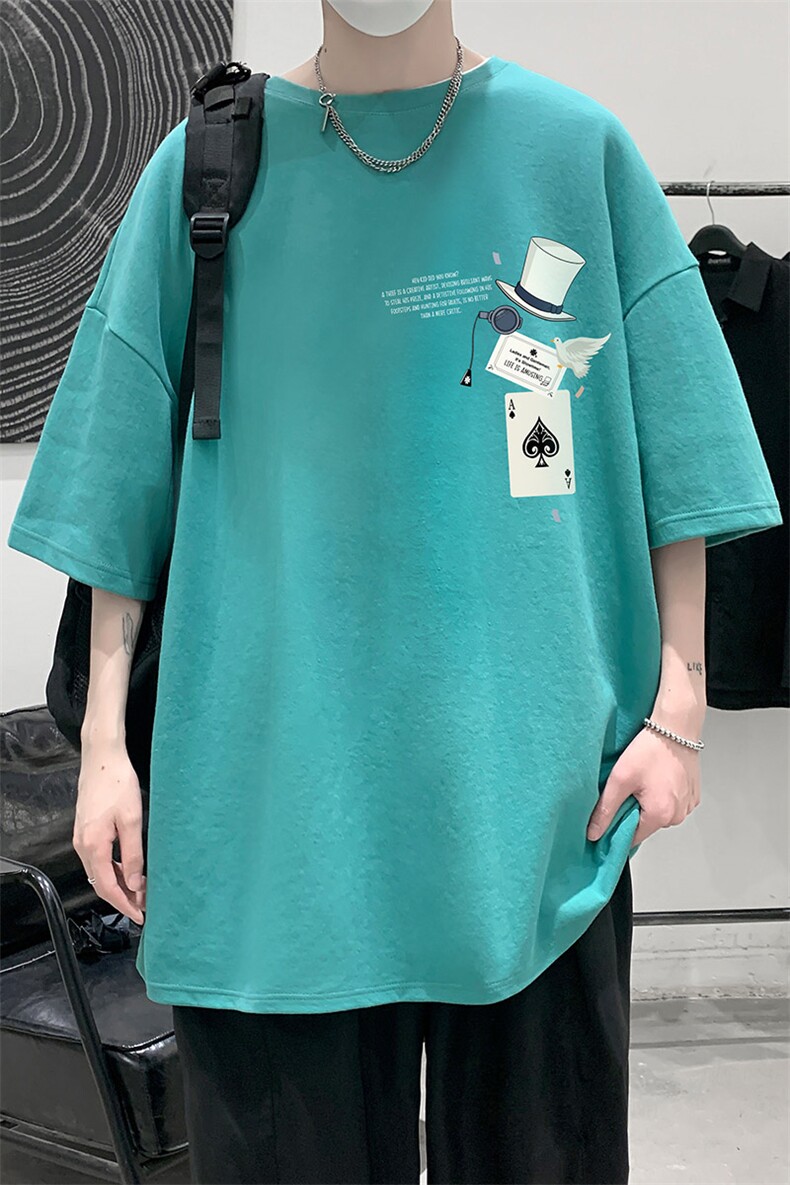 230g重磅纯棉短袖t恤男大码半袖半截袖DX17373-P20,男装T恤,电商A040