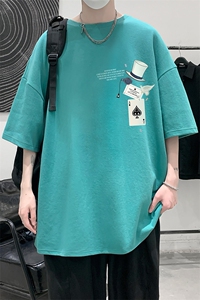 230g重磅纯棉短袖t恤男大码半袖半截袖 DX17373-P20图片