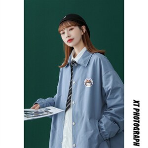 中性 22秋季简约风趣味印花翻领夹克外套 JK310P45控58图片