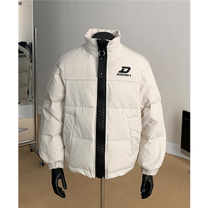 假模 冬装美式重磅刺绣棉衣大拉链情侣棉服立领外套男H1027 P148图片