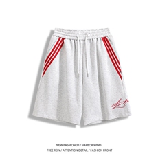 夏季新款美式运动条纹卫裤宽松休闲短裤B315-K25401-特p30控58，男装休闲裤，电商B315