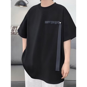 美式复古纽扣短袖t恤男夏季潮牌宽松休闲百搭半袖上衣服ST543-P35图片