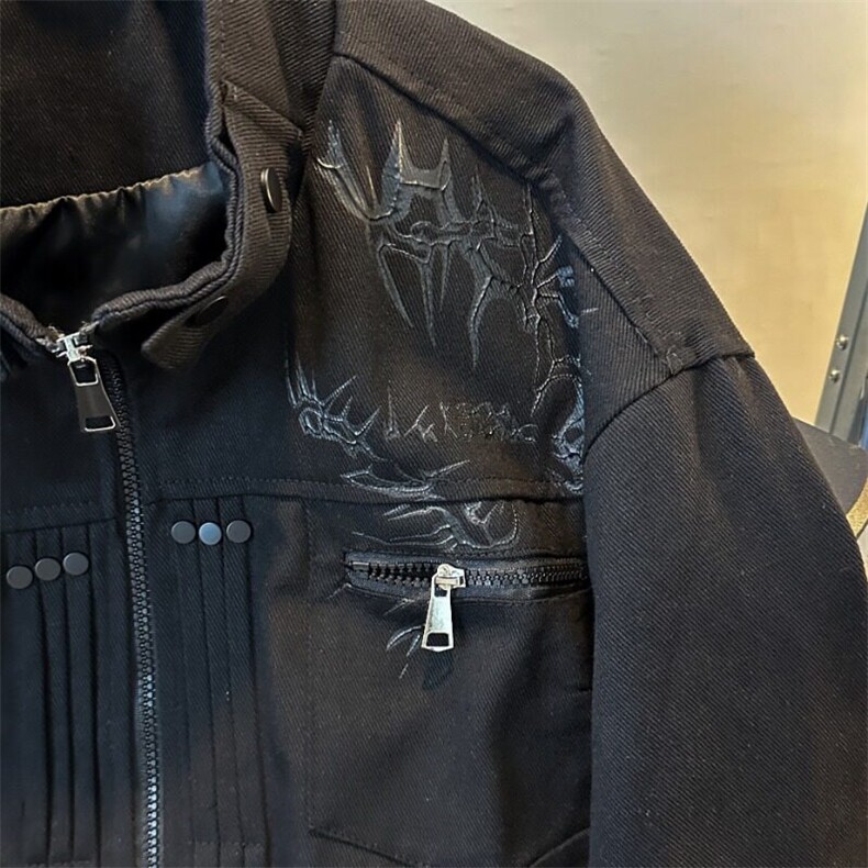 网络图现货毛毯图麂皮绒披荆刺绣双层RJK8548-P98,男装夹克,星座1005-4