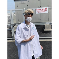 B225-C6615-P47-X59--新中式短袖风衬衫短袖-聚酯纤维，男装衬衫，电商B225