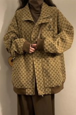 1中性风黄底夹克女大码夹克男情侣百搭外套女JK8750P95控128，男装夹克，星座226-2