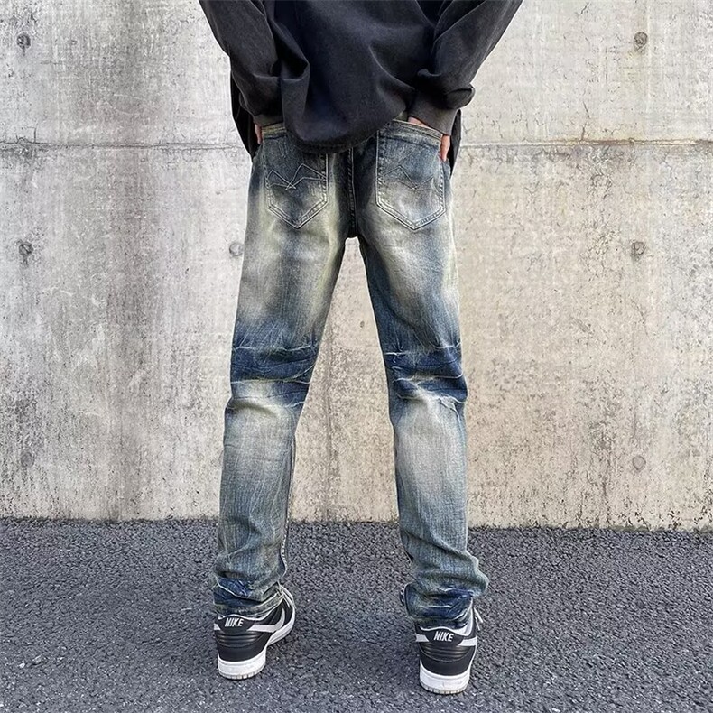 美式牛仔裤男春秋新款休闲直筒裤XB29P48,男装牛仔裤,星座1116-2