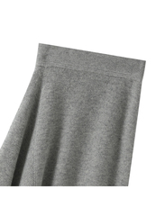 2025年秋季新款百搭女士元宝针不规则下摆半裙，女装半身裙，美高戎羊绒