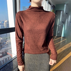 秋冬新款高领羊毛衫女修身显瘦百搭气质长袖打底衫，女装针织衫/毛衣，绒宛羊绒