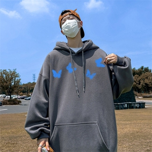 抖音得物供货 可提供视频 春装重磅美式宽松连帽卫衣DL2439图片