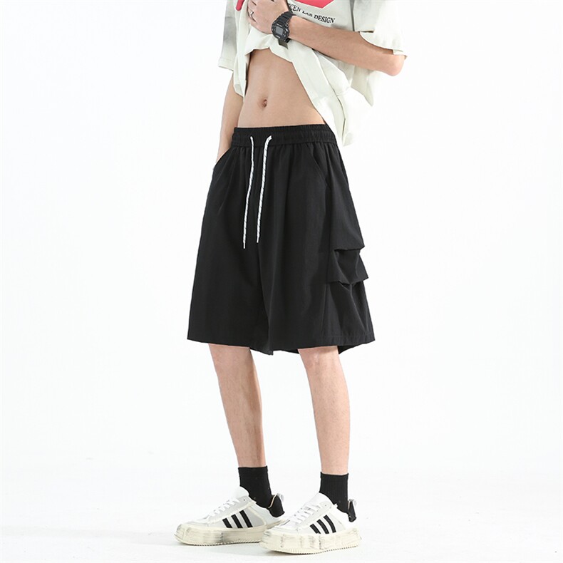 控价49夏季冰丝短裤设计款小众样式速干休闲五分裤DK24017P-28,男装牛仔裤,电商A128