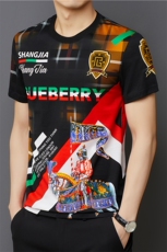 W8308钱塘2020-3夏季精品双丝光数码圆领休闲T恤P125，男装T恤，钱塘207-3