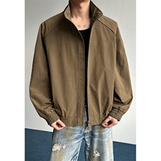 高品质春装新款老钱风美式高街解构立领棒球服飞行夹克休闲外套潮，男装夹克，电商A486
