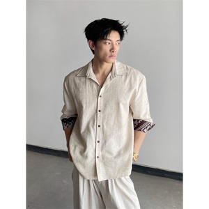 【前60分钟5折 8/09晚20点上新】DAY NY亚麻混纺老钱度假风衬衫图片