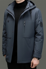 DF617钱塘2020-2商务休闲冬季厚款有帽中年男士羽绒服P303，男装羽绒服，钱塘207-2