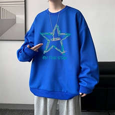 华夫格卫衣圆领卫衣男大码长袖t恤男外套HW76340-P30，男装卫衣，电商A040