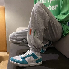 运动裤时尚潮牌潮束脚男休闲裤纯色冬季加绒加厚K2714P35加绒加厚，男装休闲裤，星座1116-2
