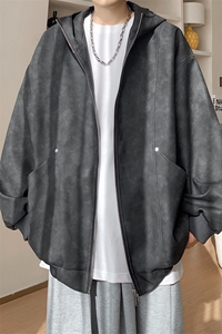 秋季皮衣美式潮牌青少年百搭夹克情侣春装外套XZ102B-1-JK2563P85图片