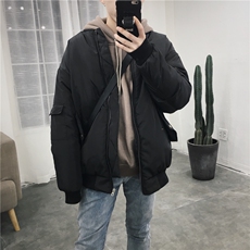 港风纯色面包服男棒球服加棉加厚棉衣棉袄外套XZ1213-DZ13-P68，男装棉衣，星座1213
