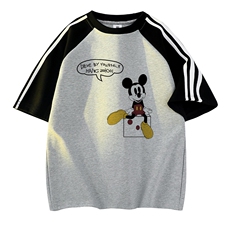 花灰色拼黑袖