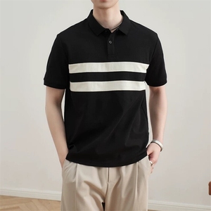 网图现货夏季新款拼色polo衫男短袖T恤TX07P55控78图片