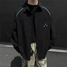 秋季男士衬衫外套青少年拼色宽松工装夹克上衣GS60102，男装衬衫，星座1206（原A206）