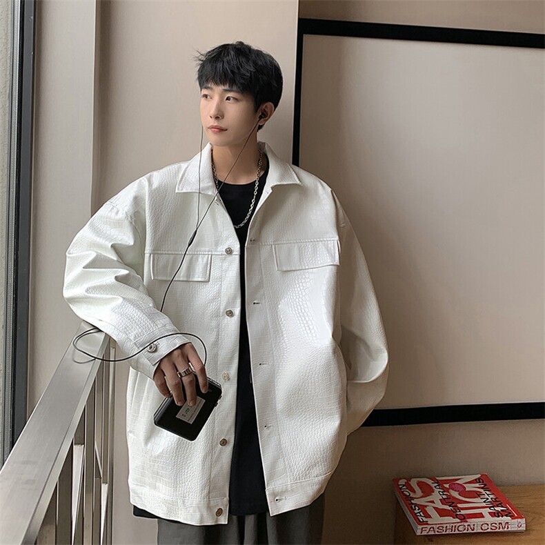 1港风工装皮衣男中性休闲宽松潮流夹克男士外套男JK7757P90控128，男装夹克，星座226-2