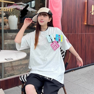 万针全刺绣工艺抖音得物高品质260克重磅纯棉双纱美式高街短袖T恤图片