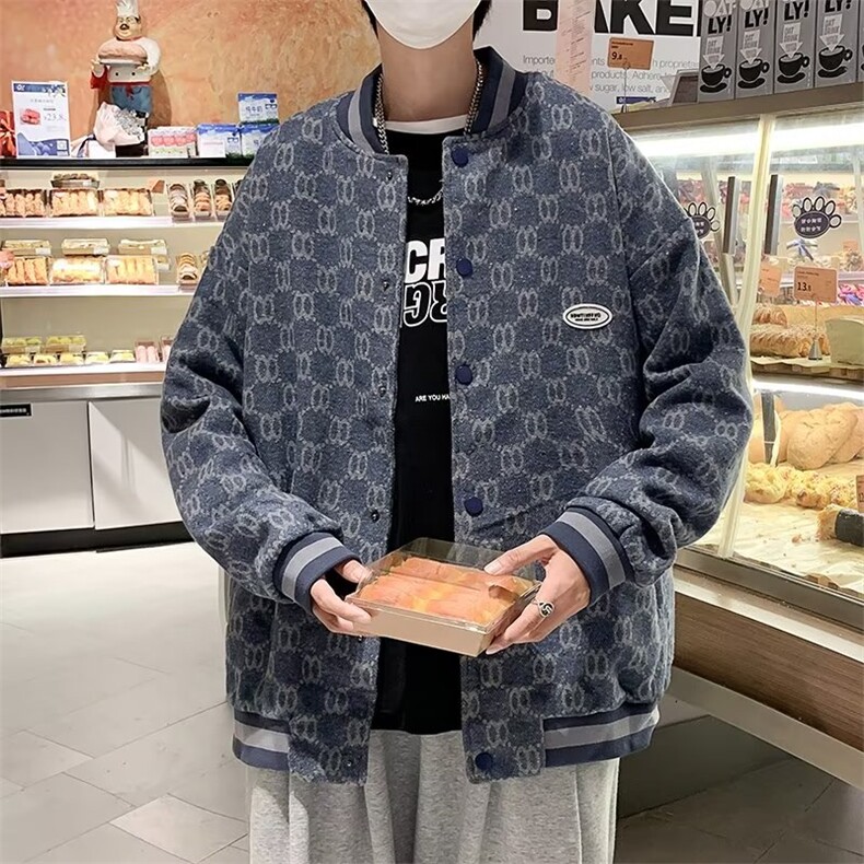 小香风棒球服男秋季ins潮牌美式高街夹克巴洛克网红外套JW01-P48,男装夹克,星座1008