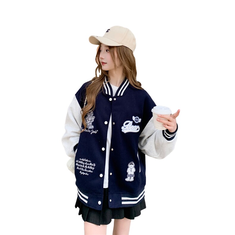 现货棒球服外套女2026春秋新款小个子超火休闲洋气减龄短款,女装卫衣/绒衫,网红馆
