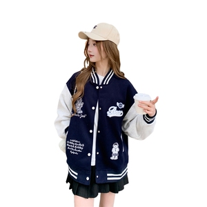 现货棒球服外套女2026春秋新款小个子超火休闲洋气减龄短款图片
