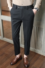 K2726-P65男士秋冬麦穗纹毛呢加厚休闲西裤长裤28-38码，男装西裤，电商A211