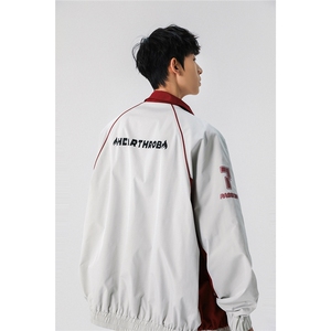 印花潮牌立领机车大码M-5XL夹克男:聚酯纤维JK77979P68控108图片