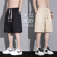 清爽冰氧满布印花五分裤百搭宽松垂顺短裤DK280-特批1739，男装牛仔裤，星座718-1